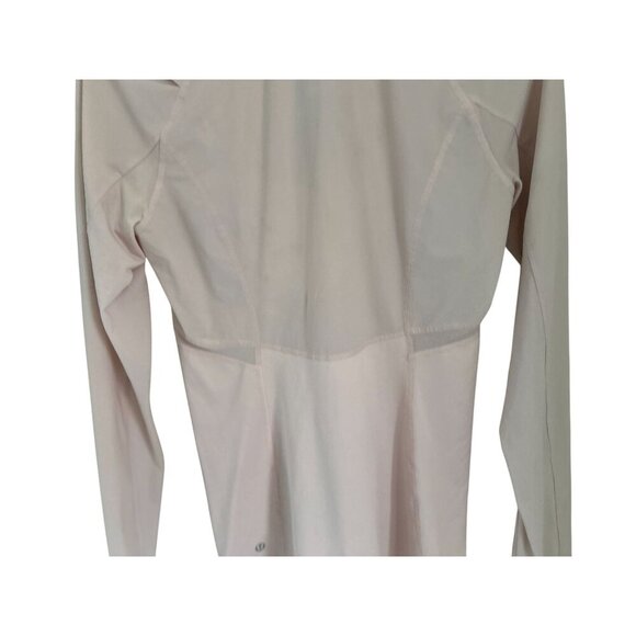 Lululemon Athletica Womens 1/2 Zip Long Sleeve Top Size 8 Light Pink Nylon Spand - Picture 8 of 9
